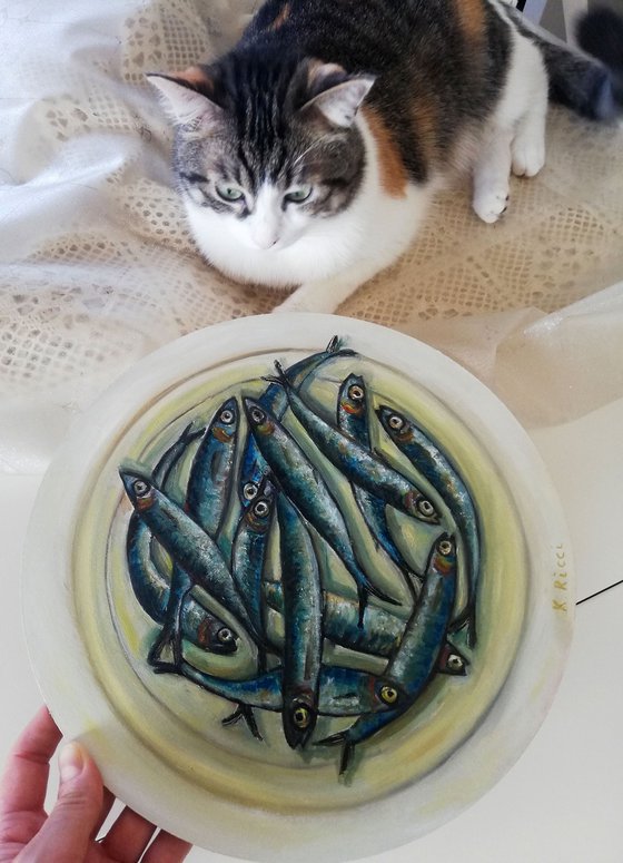 Anchovies in a Plate