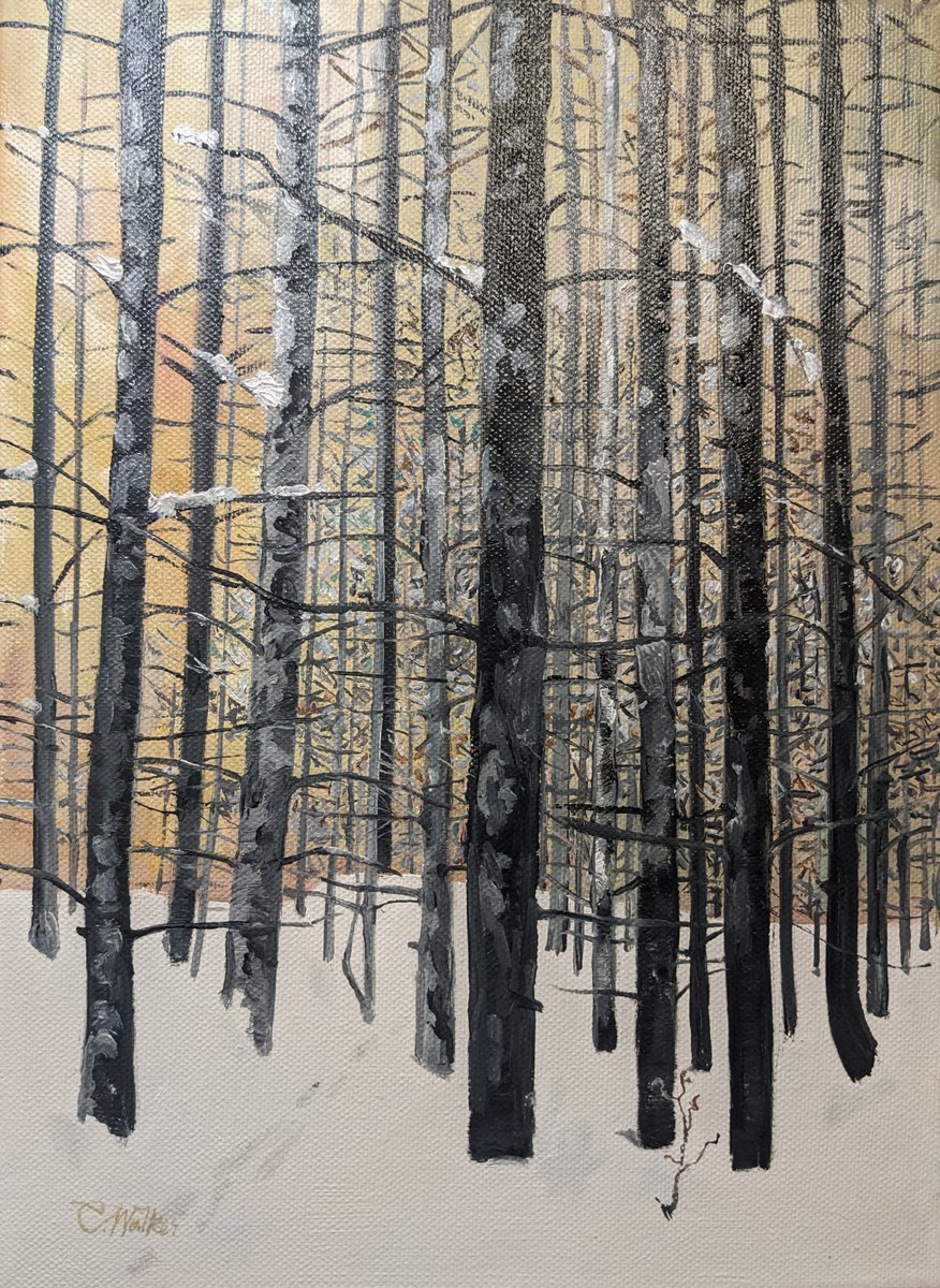 Surrealistic Portrait Oil Painting By Chris Walker, 12 X 15, Stand Up, Original Artwork