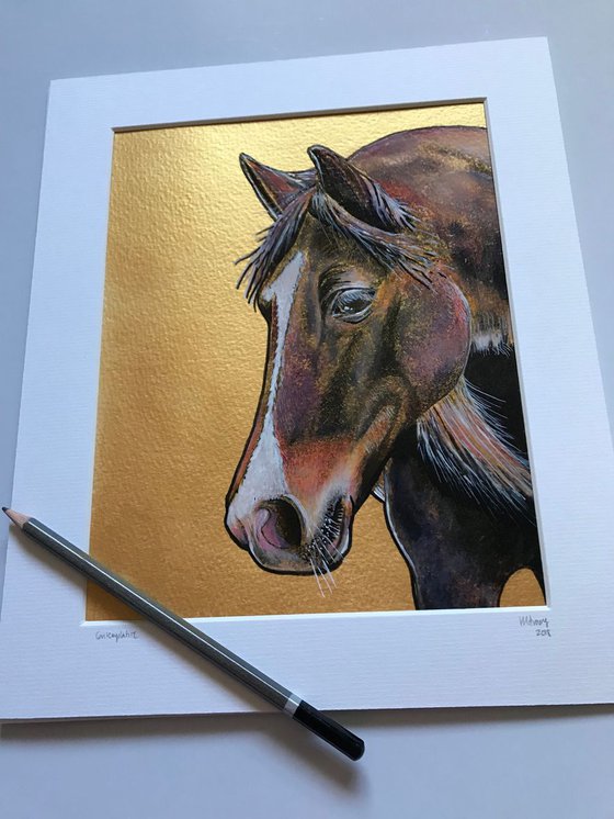 Contemplative (golden horse)