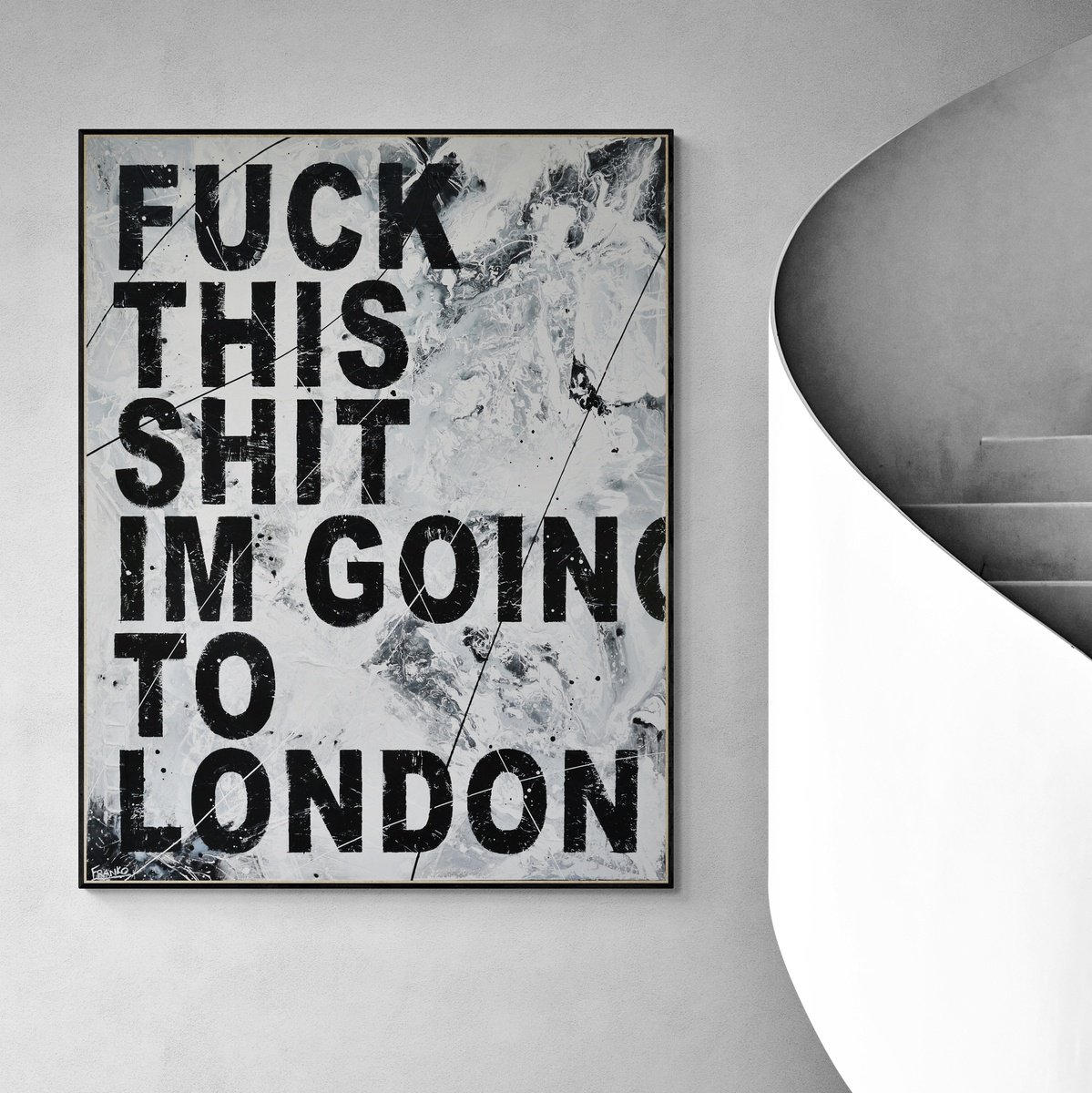 Painting , London Calls By Franko, 55 X 71, Artwork For Sale On Artfinder