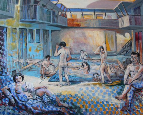 Baignade au Relais Samsara (Bathers at the Hotel Samsara) by Roy Forget
