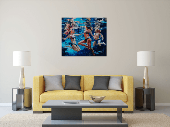 Beneath the touch of the waves