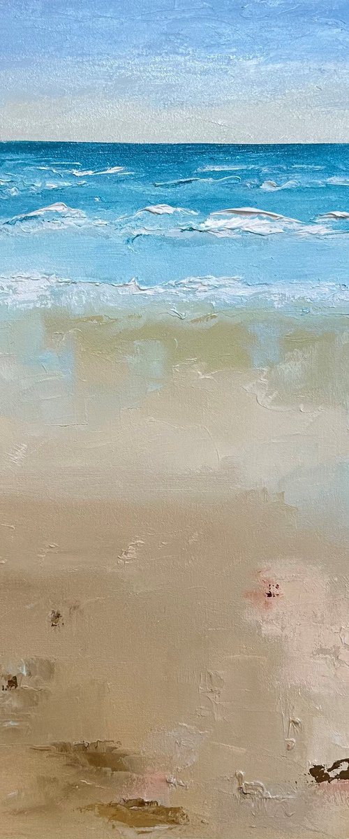 Low Tide and Wet Sand reflecting the sky by Ann Palmer