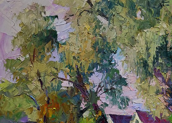 Willows near the yard