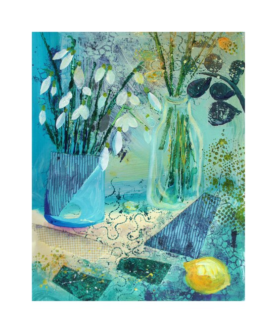 Snowdrops and lemon