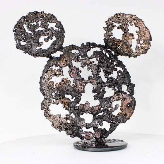 Mickey pop art - Metal sculpture Mickey head steel bronze