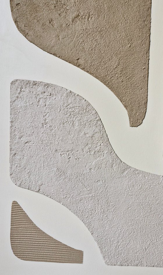 "Bay 3" Brown high textured art