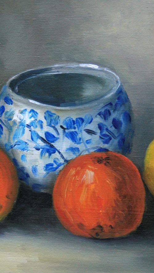 Fruits with blue pot by José DAOUDAL