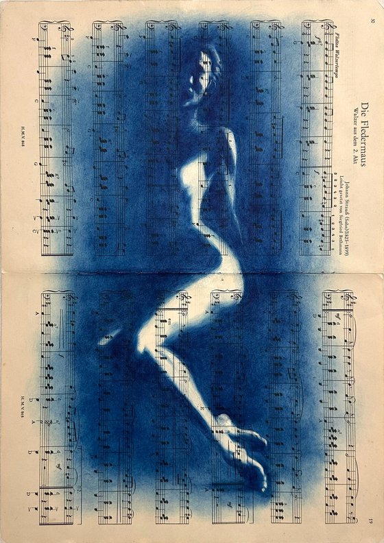Muse №2 - Cyanotype Female Nude