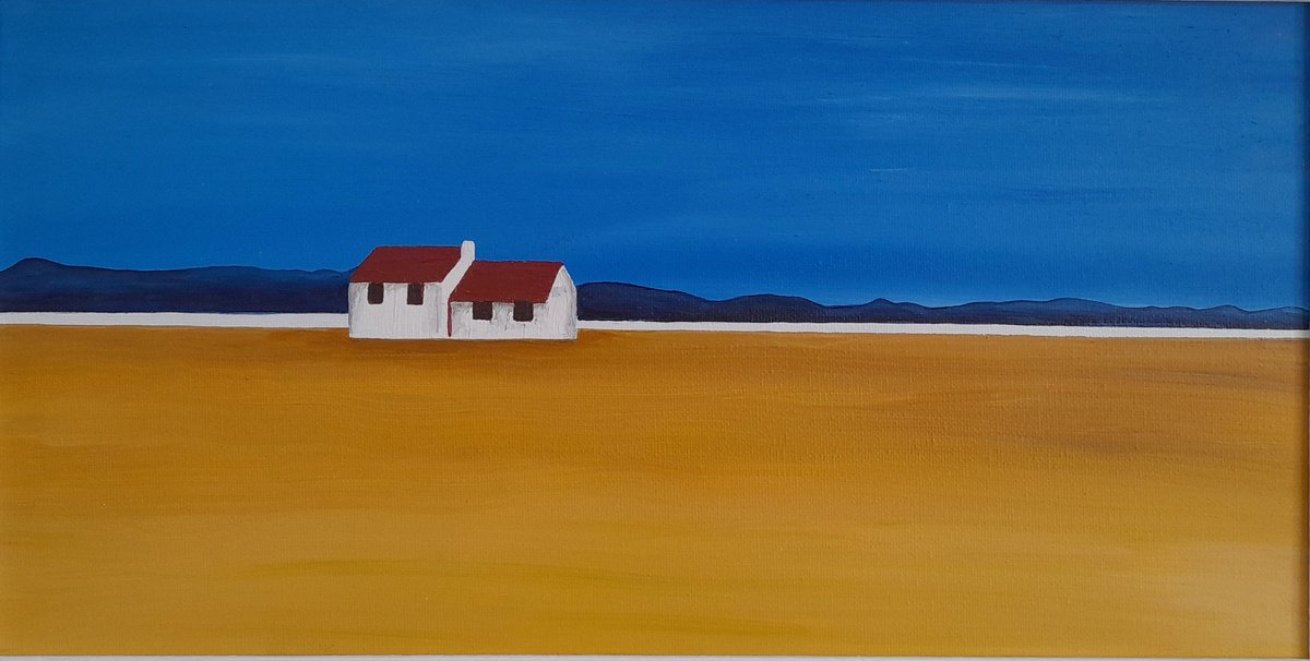 Impressionistic Landscape Oil Painting By Paul Heron, 18 X 11", Hebridean View, Original Artwork