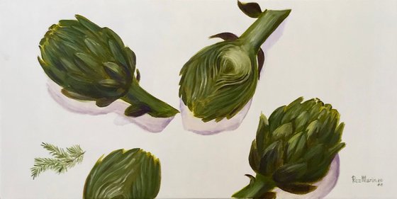 Artichoke on white