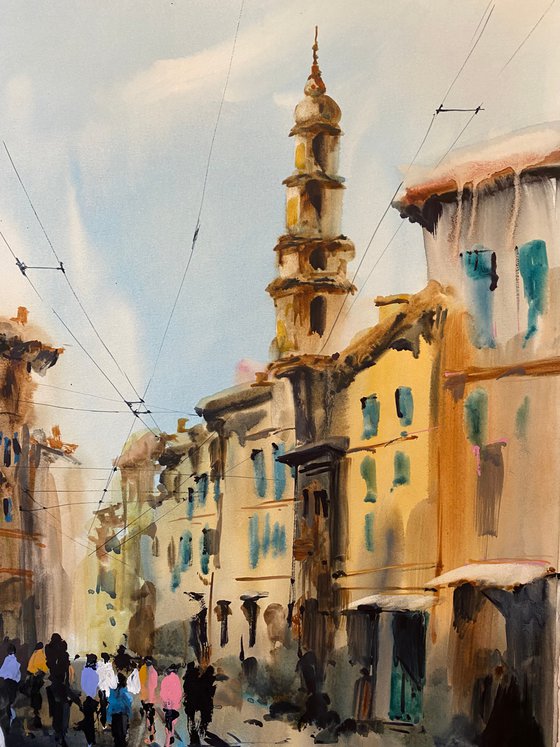 Sold Watercolor “Italian inspiration II” perfect gift