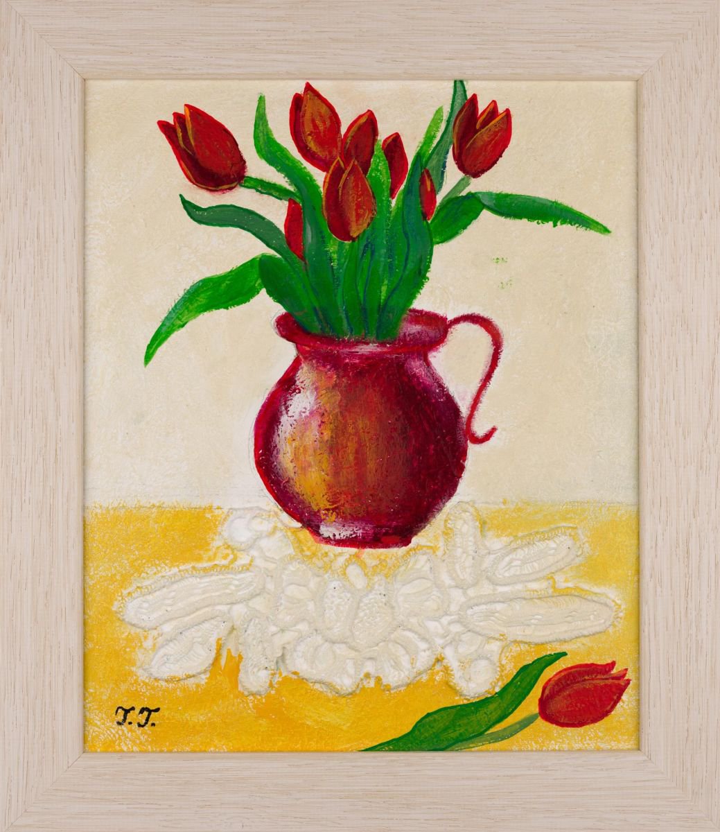 Red Tulips by Teodora Totorean