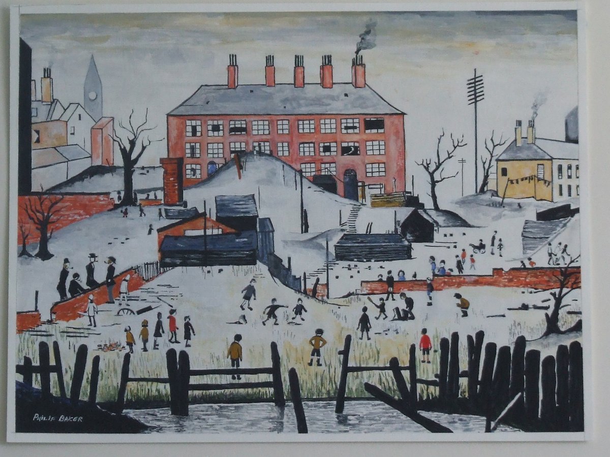 The Cricket Match after Lowry by Philip Baker