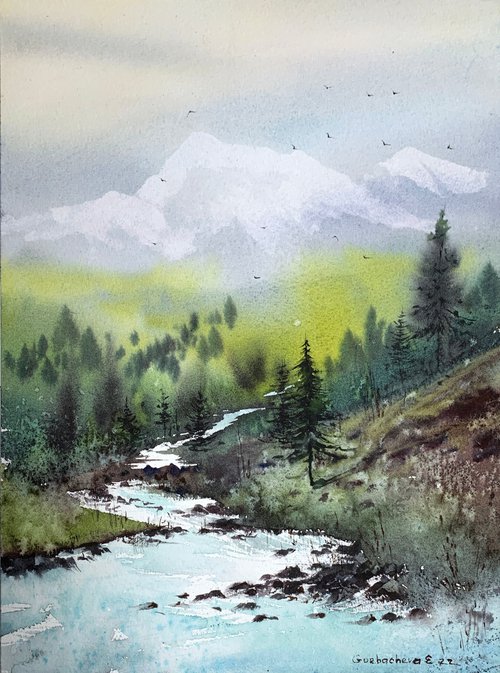 Mountain river #25 by Eugenia Gorbacheva