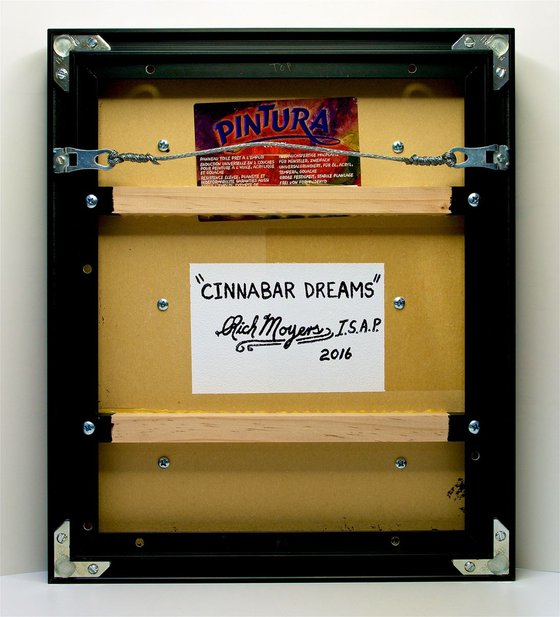 CINNABAR DREAMS - Framed - 3D Modern / Minimalist Abstract Painting / Construction