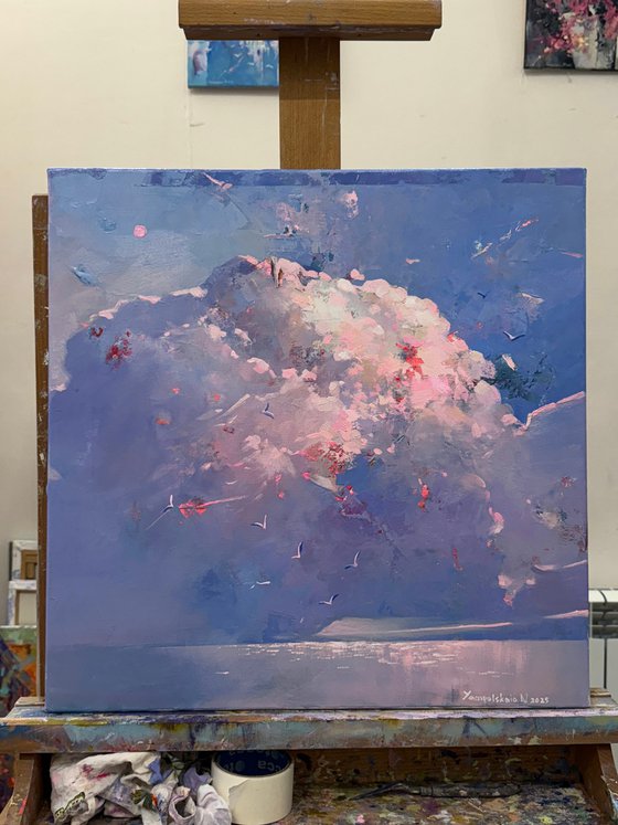 Clouds. Blushing Sky of Taormina