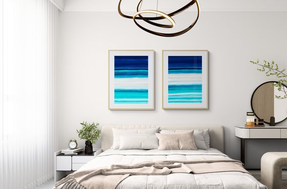 Ocean Quiet. Diptych.