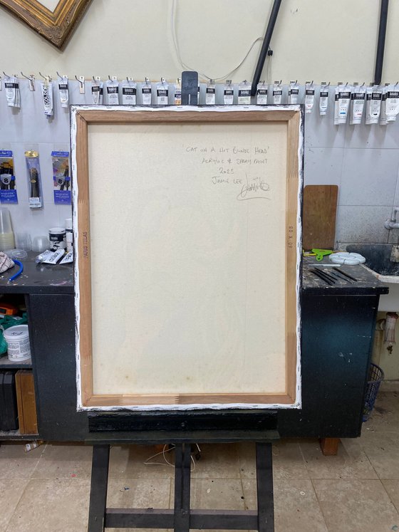 Cat On A Hot Blonde Head