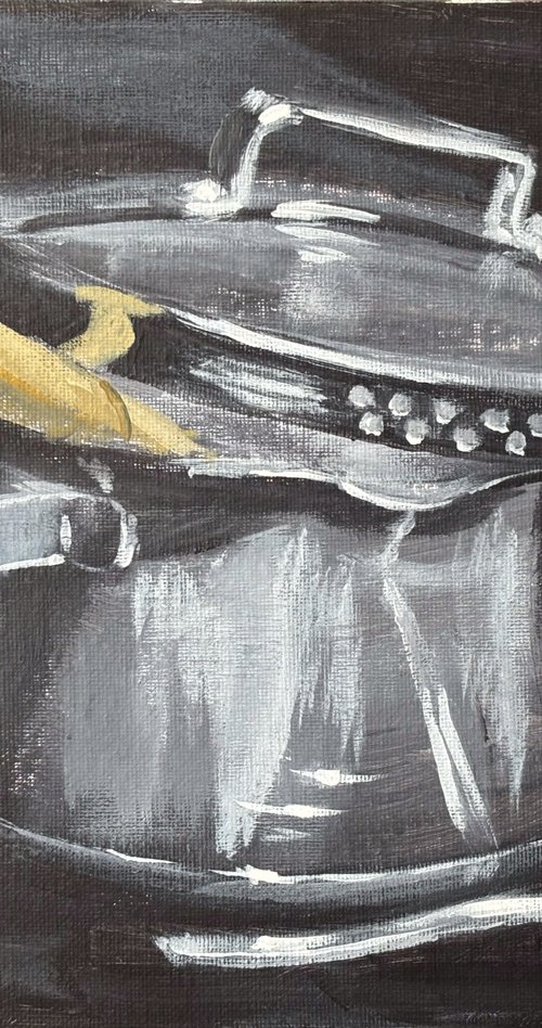 Stainless still pot. Still Life by Dmitry Fedorov