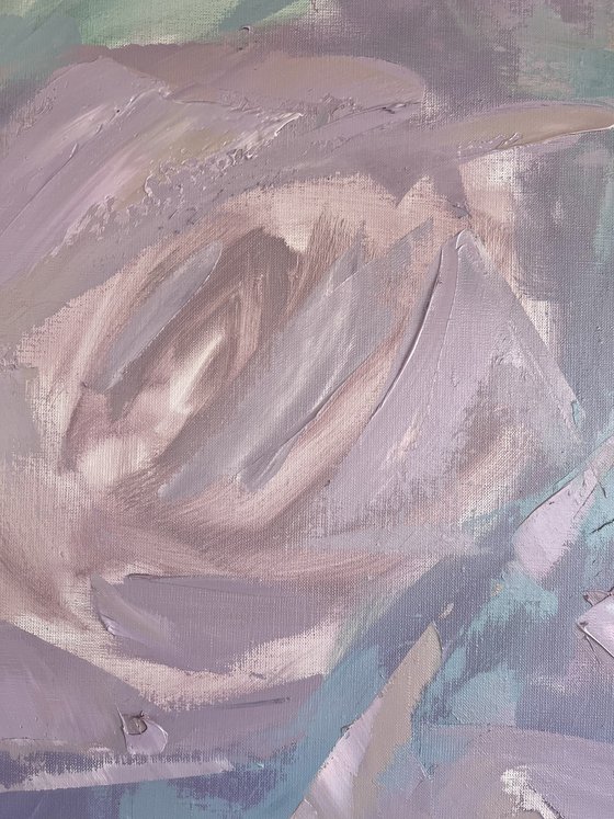 TENDERNESS - lavender abstraction, lilac abstraction.