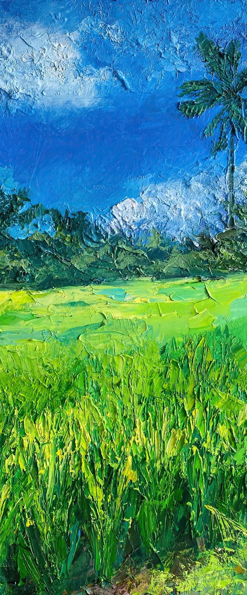 Bali Landscape Oil Painting by Mily Art