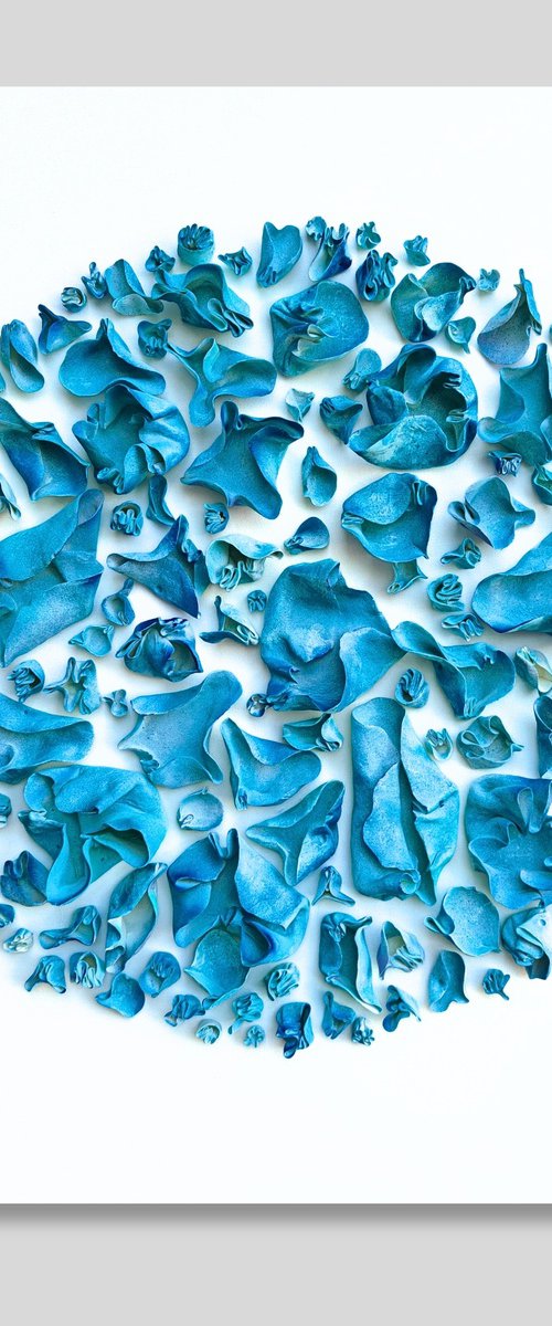 Connection, blue #28 (36"x36") by Natasha Kanevski