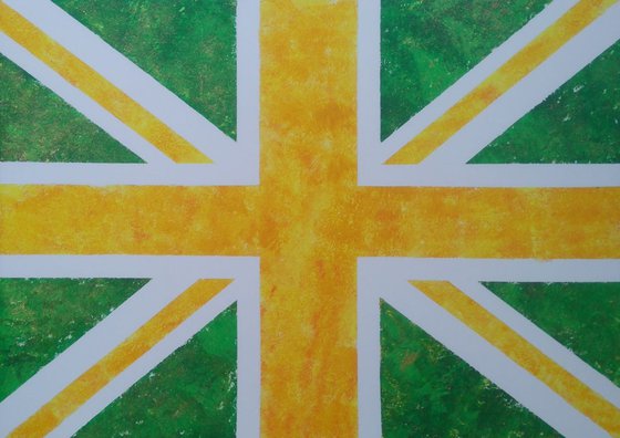 Union Jack - Greens and Yellows