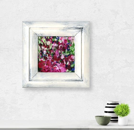 Shabby Chic Dream 18 - Framed Floral Painting by Kathy Morton Stanion