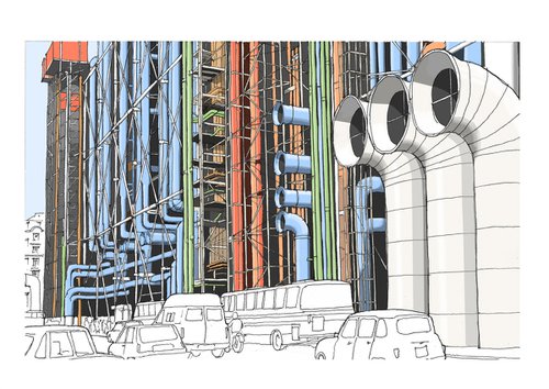 Centre Pompidou 1 by Graham  Madigan