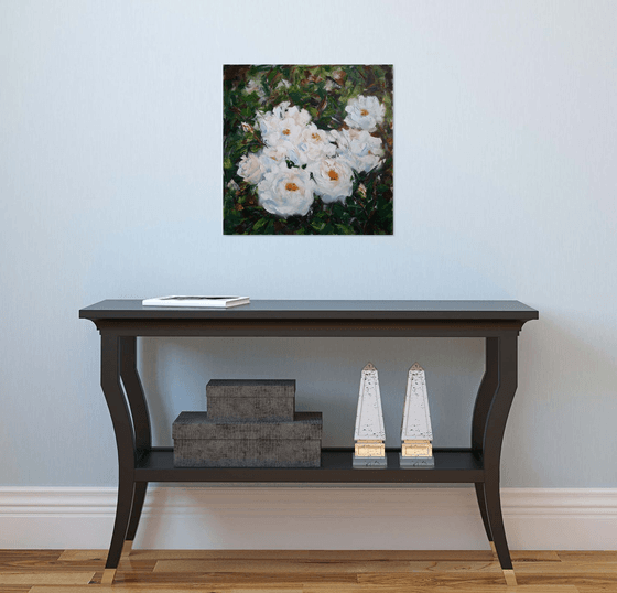 Roses in Garden I /  ORIGINAL PAINTING