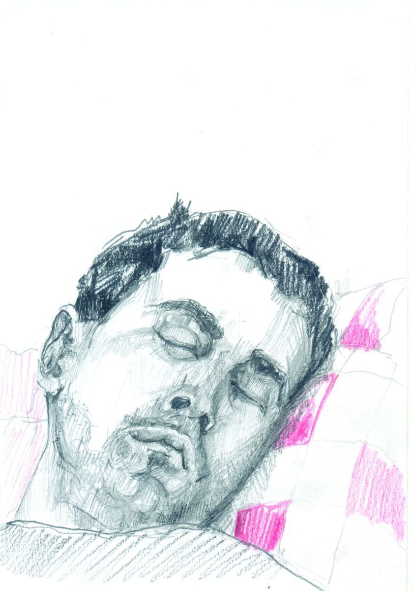 Portrait of a sleeping young man No.2 by Maja Mrdakovic