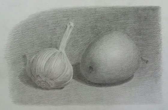 Still life # 4. Original pencil drawing.