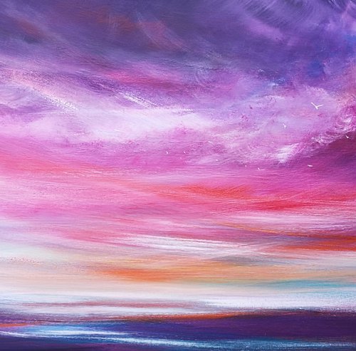 The Flight - seascape, emotional, panoramic by Mel Graham