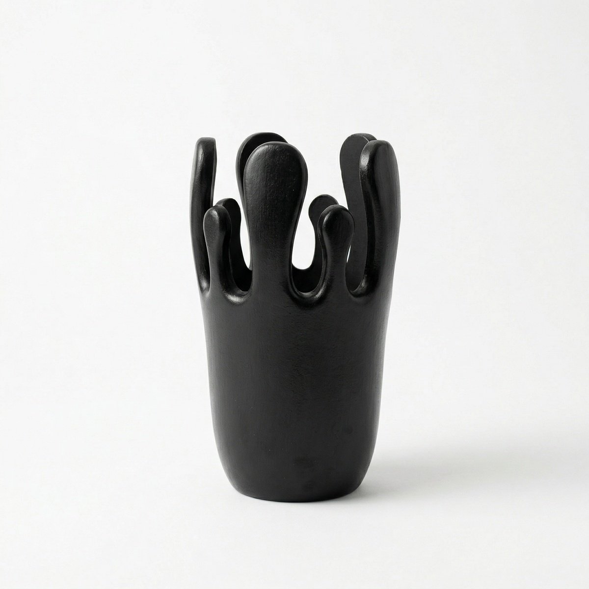 Crown Vase Black By Shadia Sabagh, 5 X 9, Artwork For Sale On Artfinder