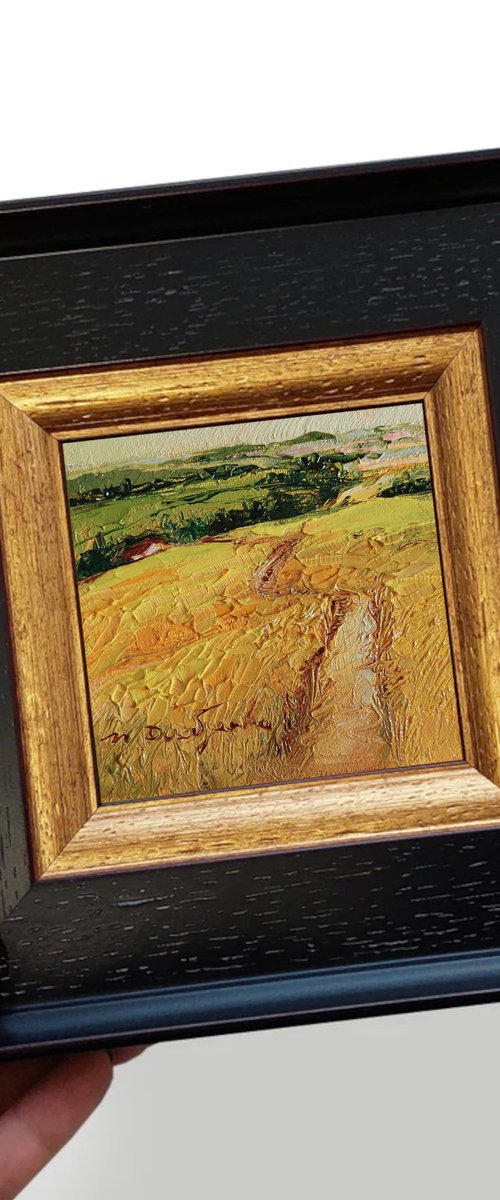 Yellow field by Nataly Derevyanko