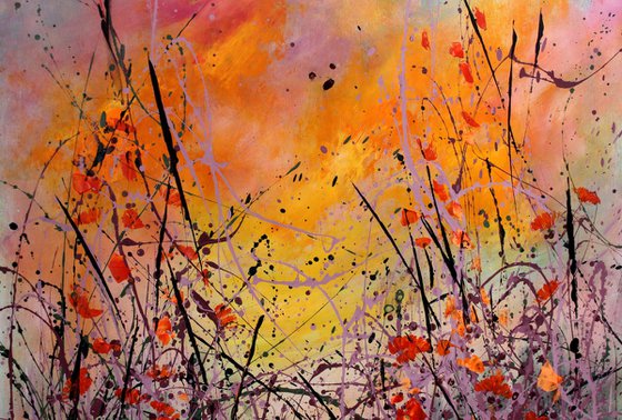 The Flame # 1  -  Original floral landscape