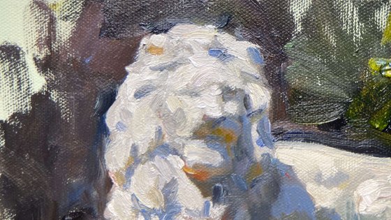 Lion in Spring Light