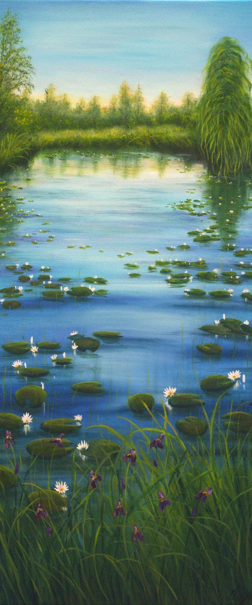 Serene lily pond 2 by Ludmilla Ukrow