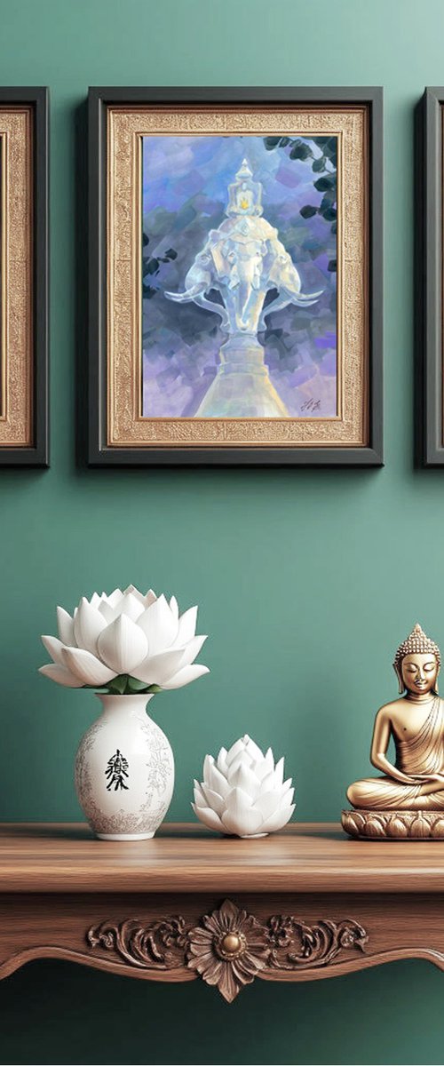 Triptych Thailand Bangkok by Yulia Evsyukova
