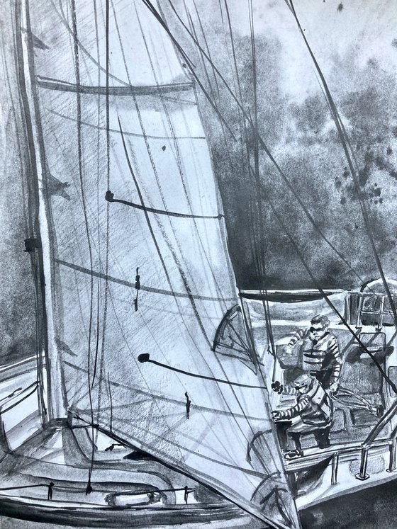 GRAPHITE YACHTING - diptych