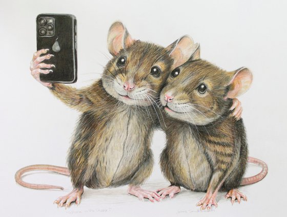 Where is the Cheese? - Colored Pencil Drawing