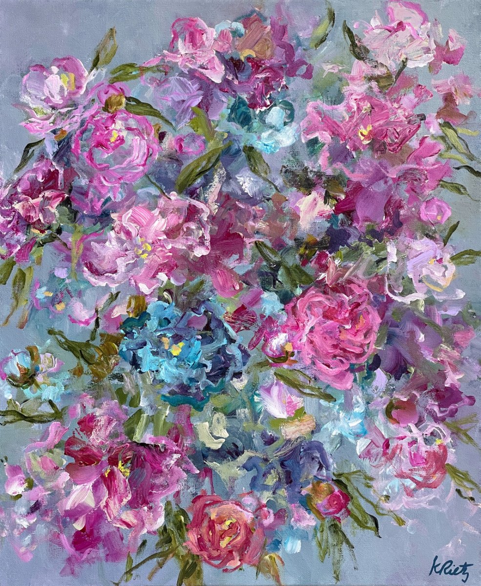 Peony Paradise By Kathleen Rietz, 20 X 24, Artwork For Sale On Artfinder