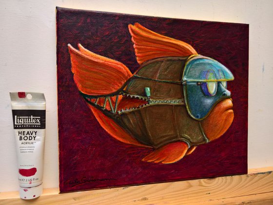 THE BIKER FISH - ( 25 x 30 cm )