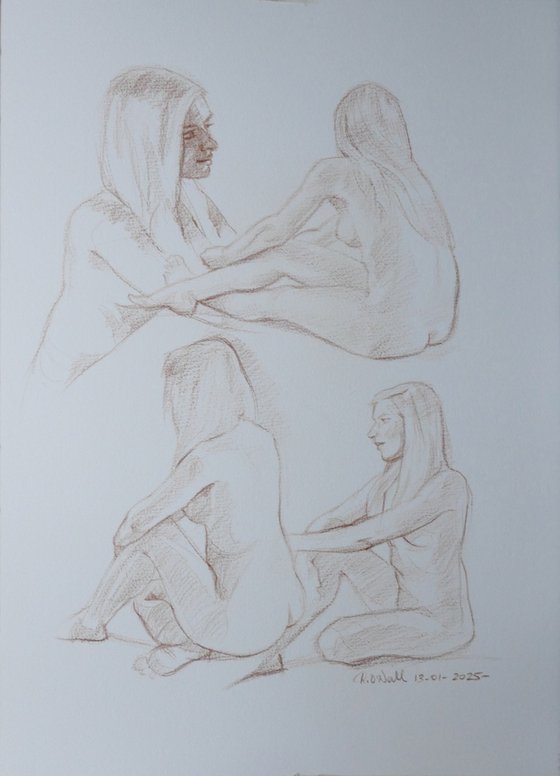 female nude 4 poses