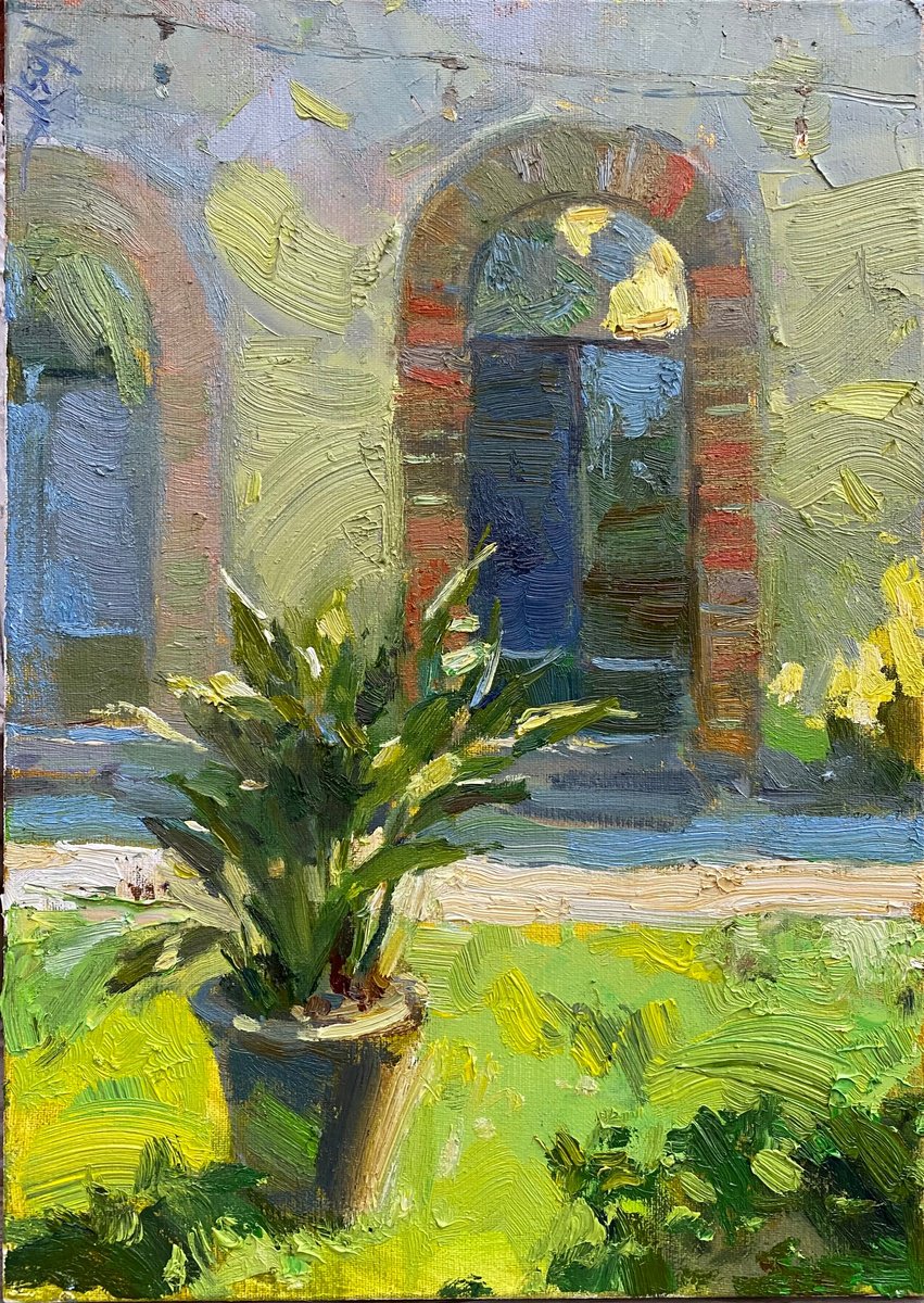 Impressionistic Cityscapes Oil Painting By Nataliia Nosyk, 10 X 14", Isola Bella, Original Artwork