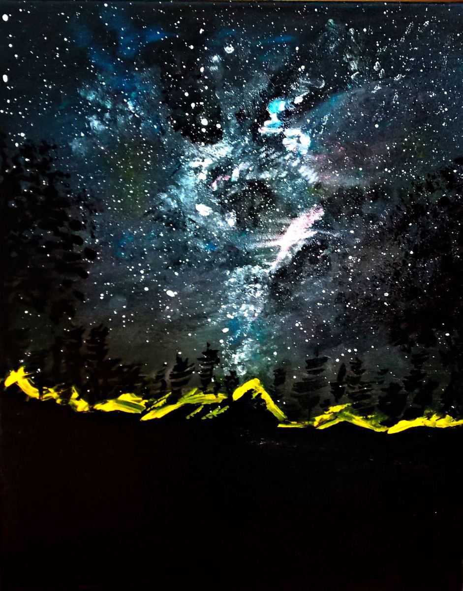 Galaxy promenade - GLOWING IN THE DARK by Maria Paunova