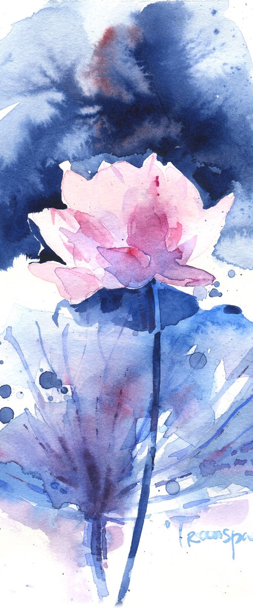 "Transparency" - watercolor series "The Way of Water" by Ksenia Selianko