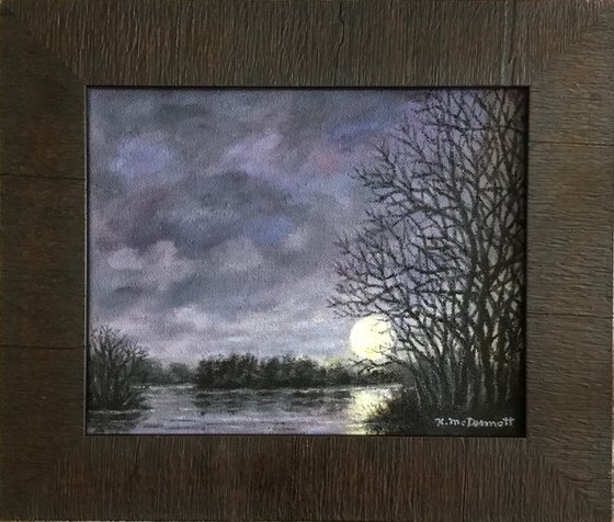 Magic Moon by K. McDermott - Oil 8X10 canvas (SOLD)