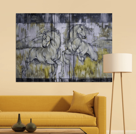 Carousel of Rain and Sun. Horses